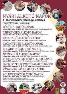 Folytatódnak a felnőtt alkotó napok a Kézművesek Házában