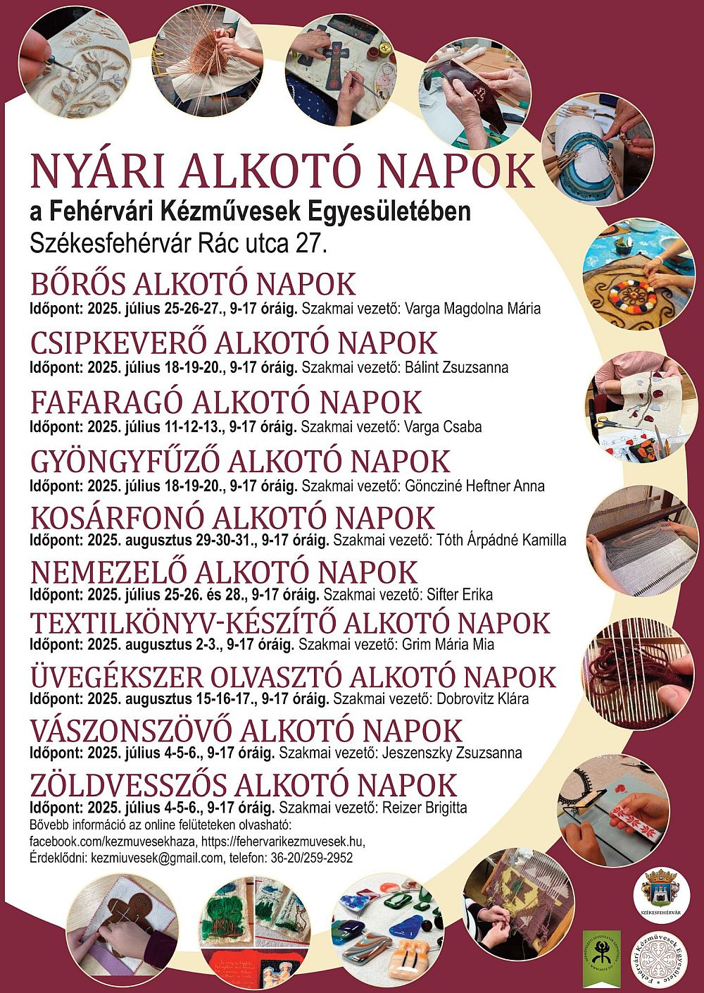 Folytatódnak a felnőtt alkotó napok a Kézművesek Házában