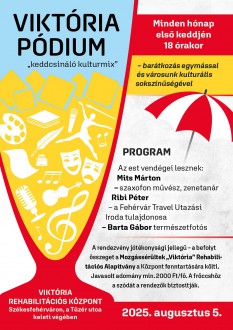 Mits Marci, Ribi Péter és Barta Gábor lesznek a Viktória Pódium augusztusi vendégei