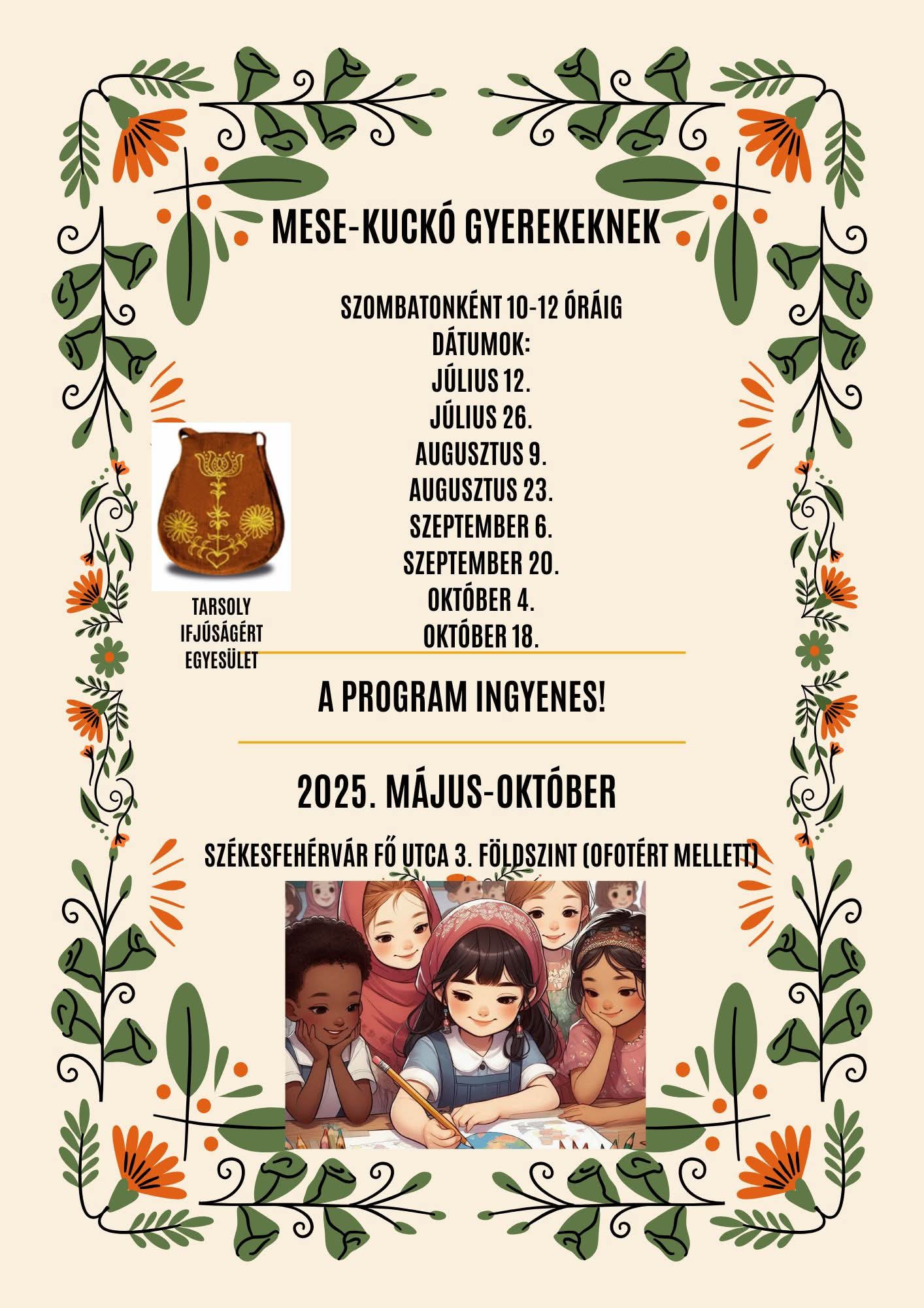 Szombaton ismét várja a gyerekeket a Tarsoly Egyesület Mesekuckója