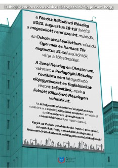 Ismét a megszokott rend szerint működik a Vörösmarty Könyvtár Felnőtt Kölcsönző Részlege