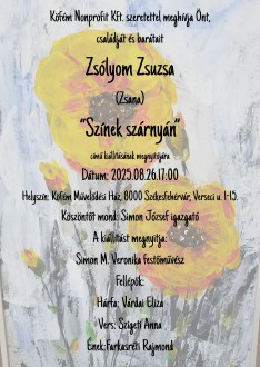 Színek szárnyán Zsanával – kiállítás a Köfém Művelődési Házban