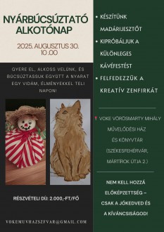 Ősszel is színes programokkal vár a VOKE Vörösmarty Mihály Művelődési Ház