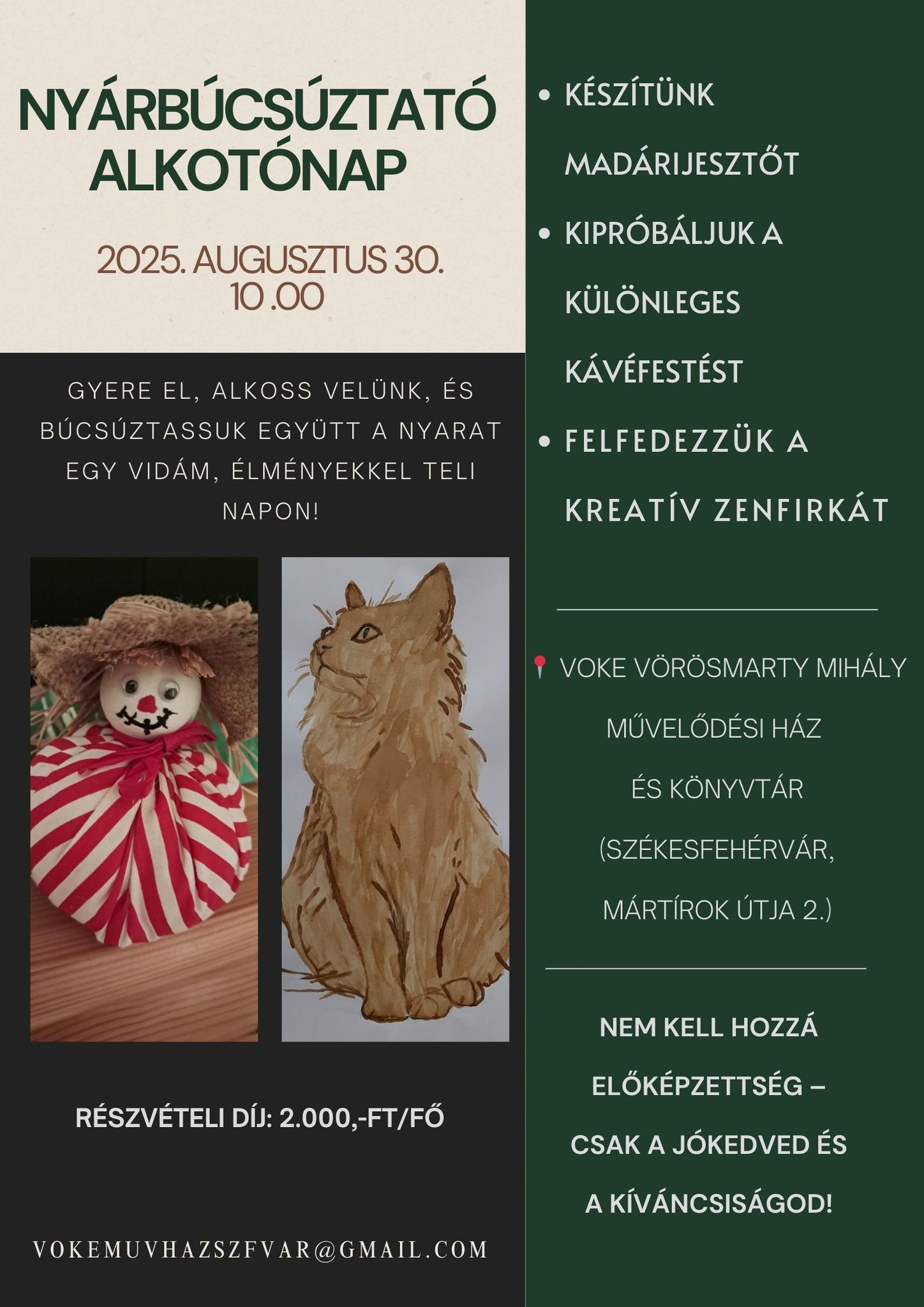 Ősszel is színes programokkal vár a VOKE Vörösmarty Mihály Művelődési Ház