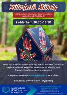 Kézműves szakkörök és mozgásos foglalkozások kicsiknek-nagyoknak a Gárdonyi Géza Művházban