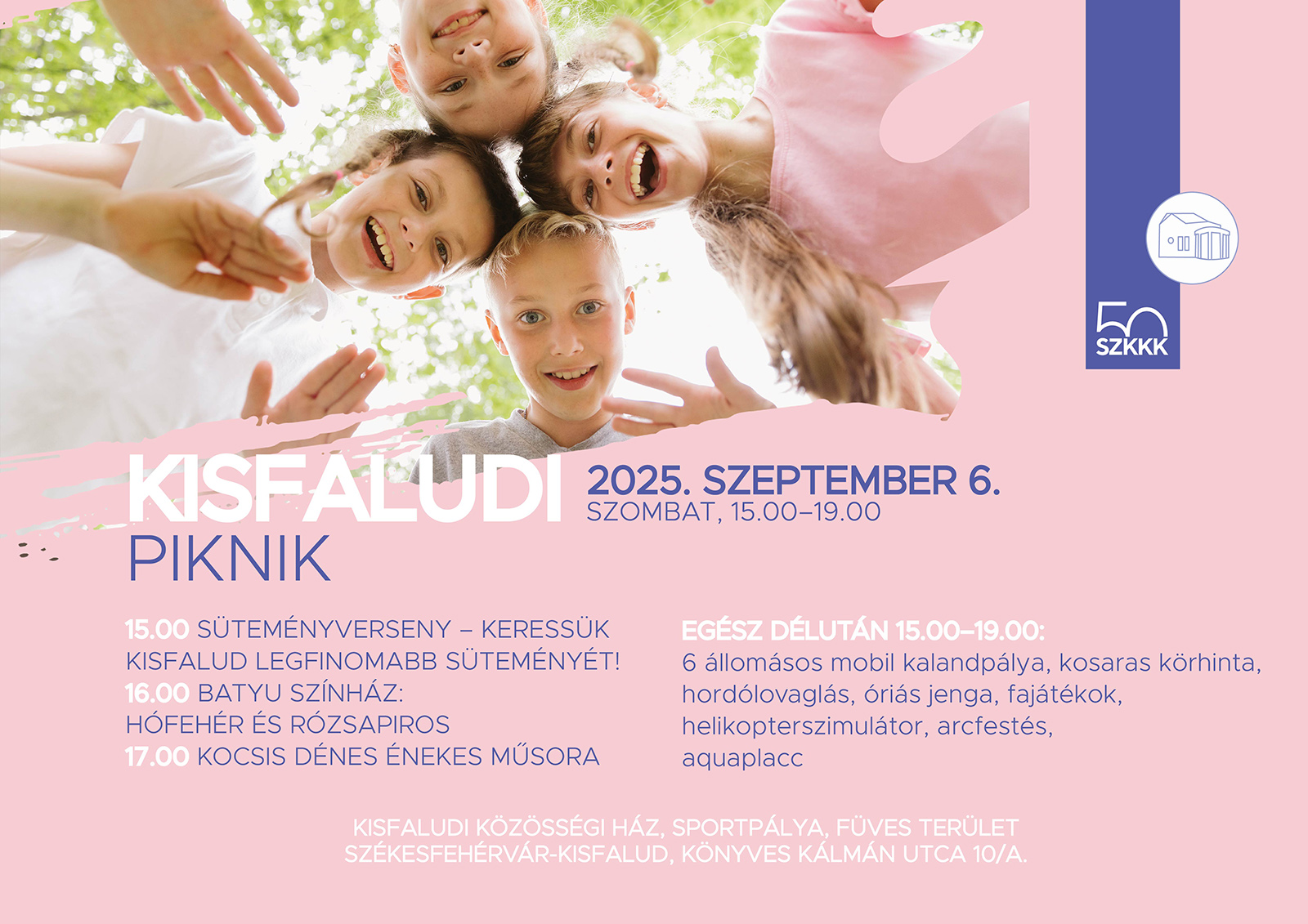 Kisfaludi piknik szombaton - ingyenes programok várják a családokat