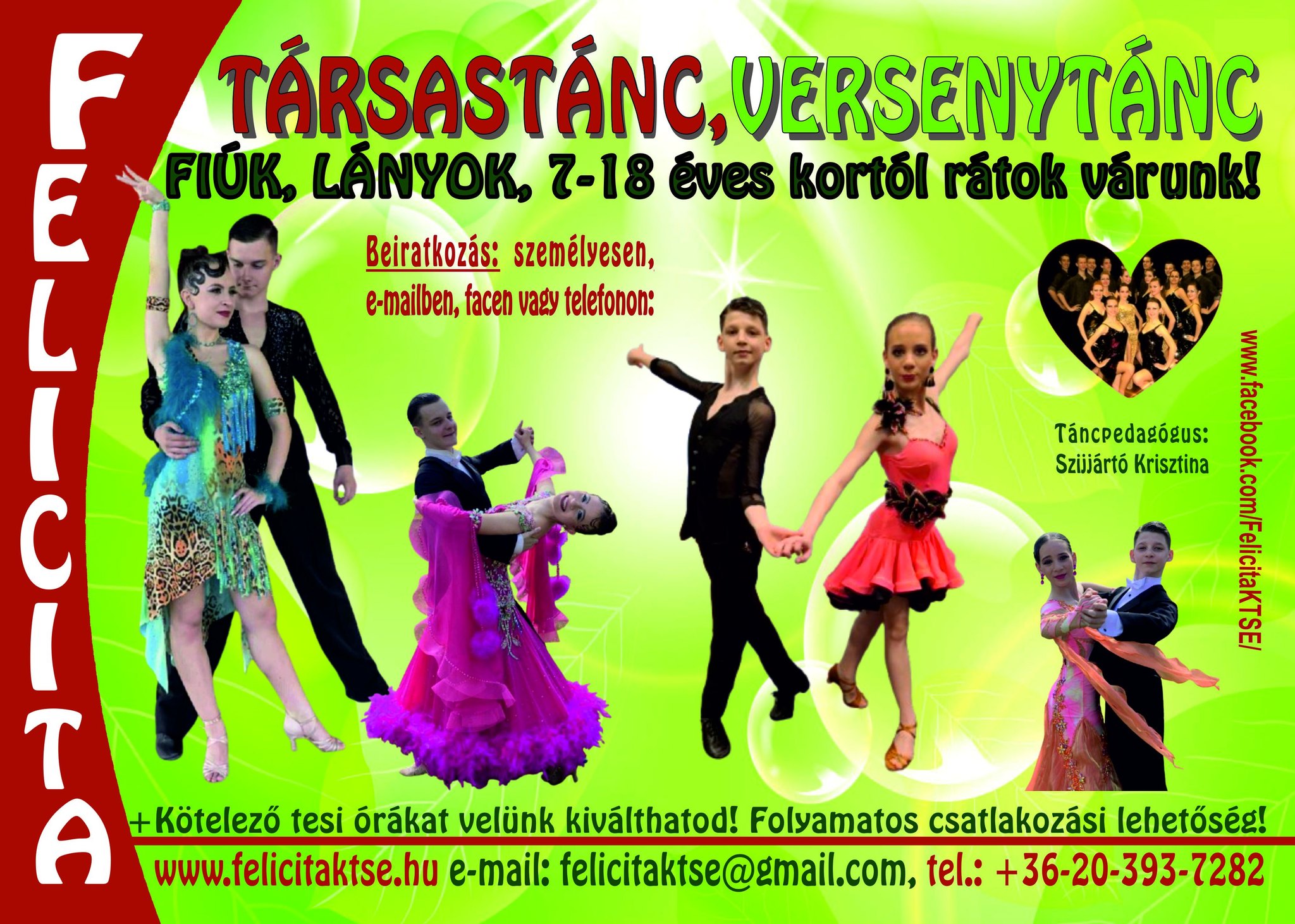 A Felicita Kulturális és TáncSport Egyesület várja a táncolni vágyókat Felsővárosban