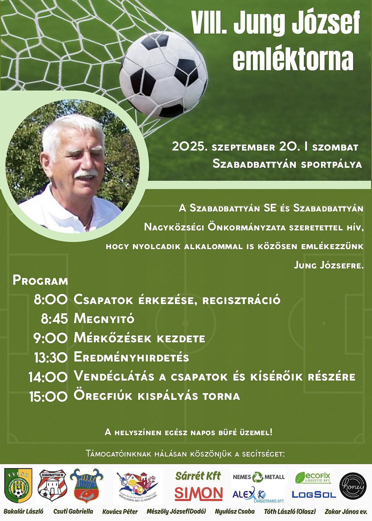 VIII. Jung József Emléktorna – szombaton emlékeznek a kiváló futballedzőre