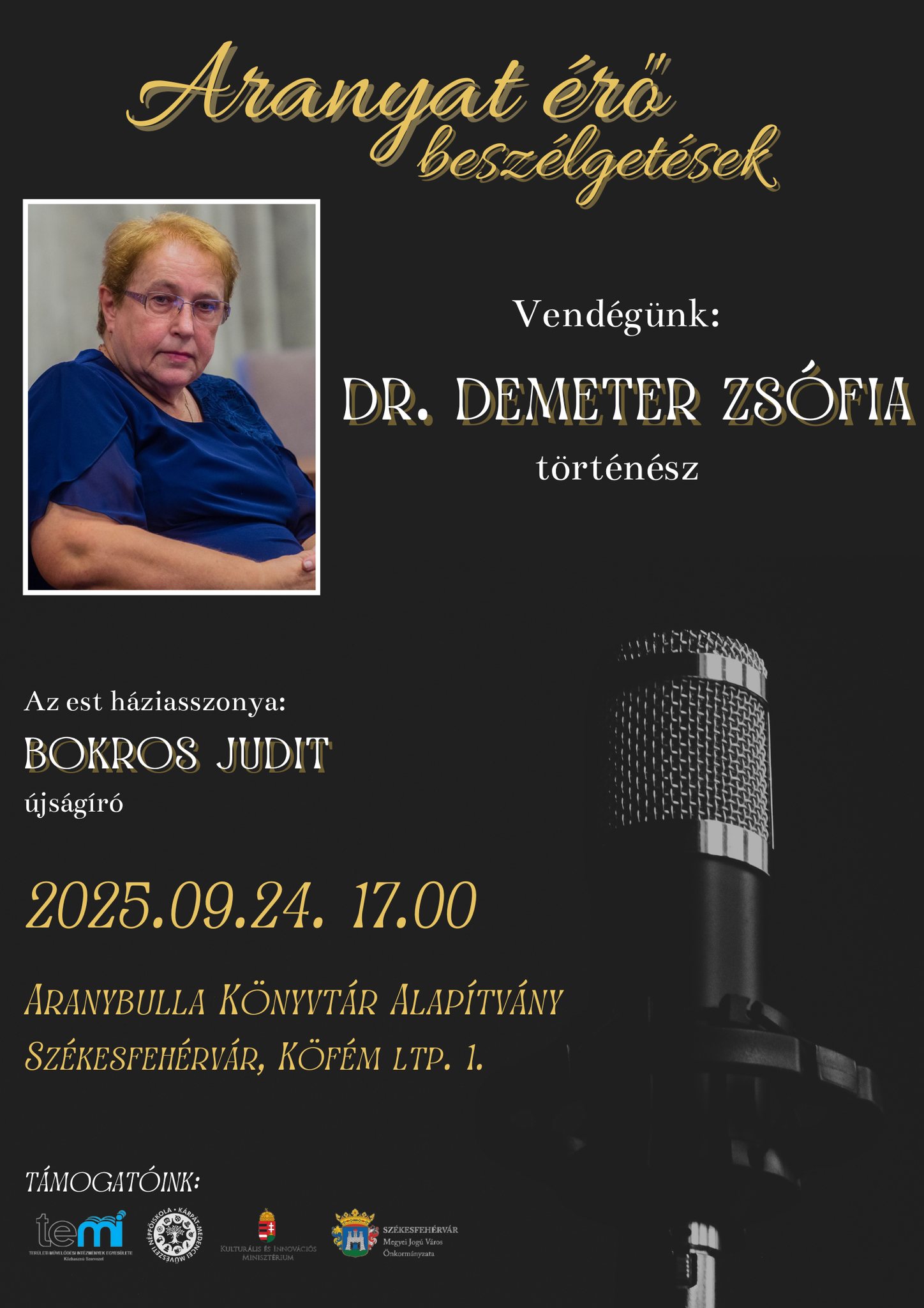 Aranyat érő beszélgetés dr. Demeter Zsófiával és újabb társasjáték délelőtt az Aranybulla Könyvtárban