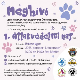 Október 4-én a Haleszban rendezik meg az első fehérvári Állatvédelmi Napot