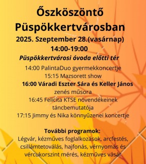 Viszlát nyár, szervusz ősz – Őszköszöntő vasárnap Püspökkertvárosban