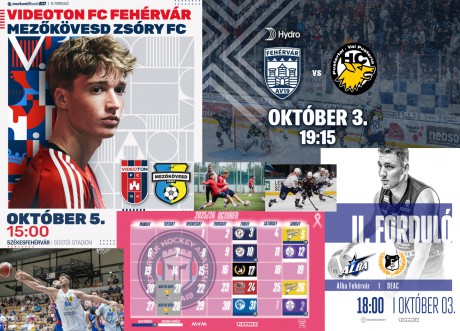 Az első októberi hétvégén is gazdag sportkínálat várja a fehérvári szurkolókat
