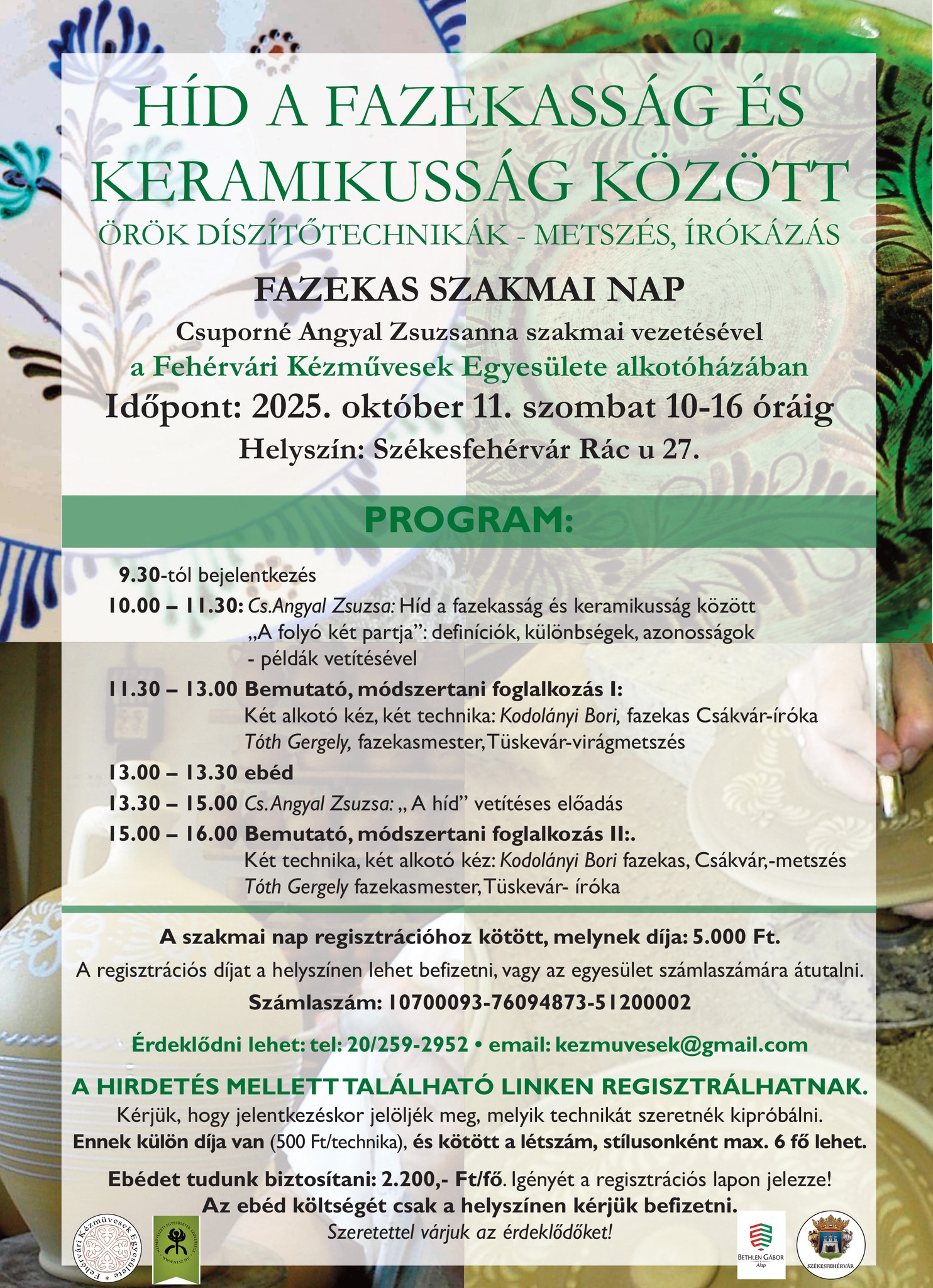 Híd a fazekasság és a keramikusság között – szakmai nap szombaton a Kézművesek Házában