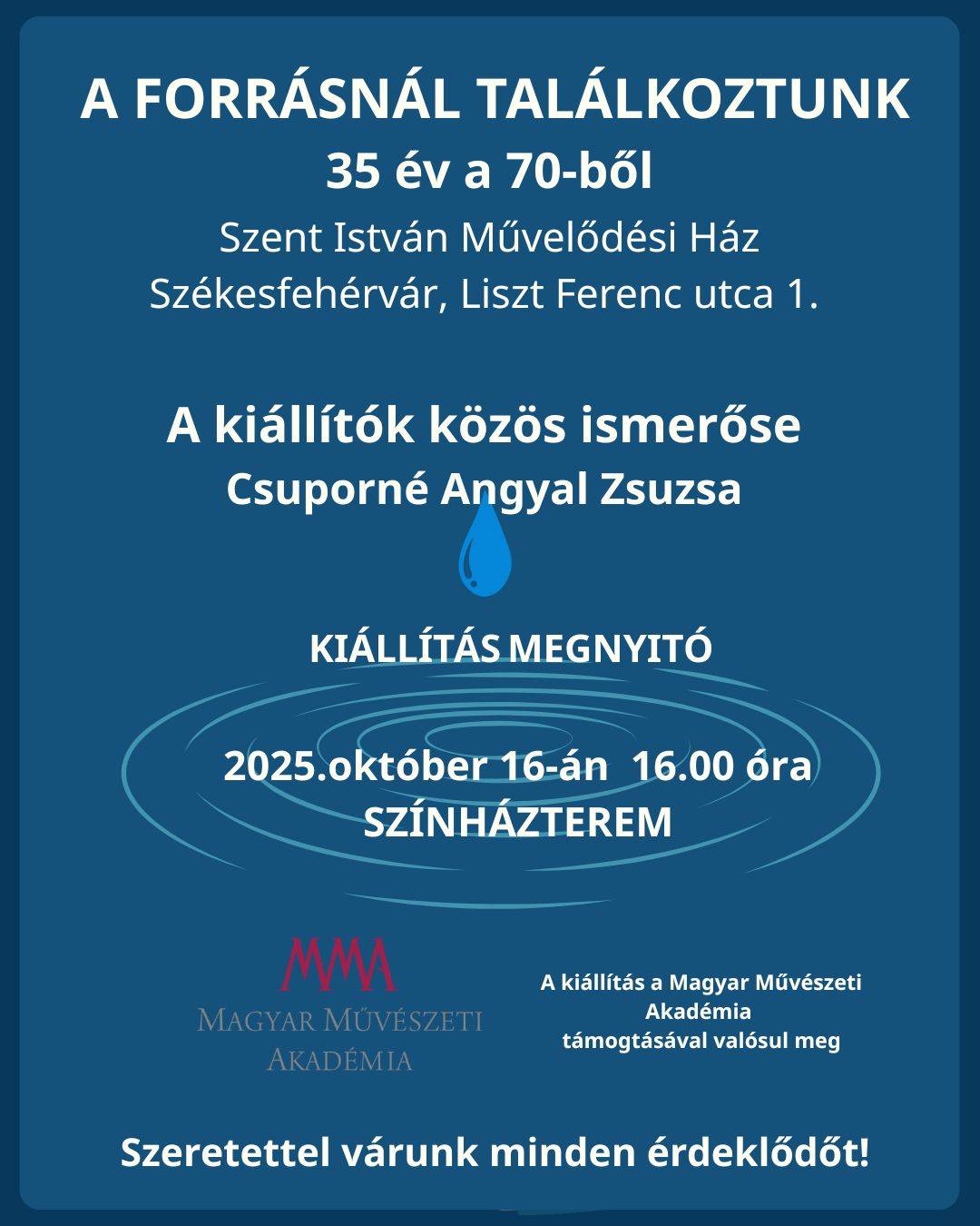 A forrásnál találkoztunk – kiállításmegnyitó a Szent István Hitoktatási és Művelődési Házban