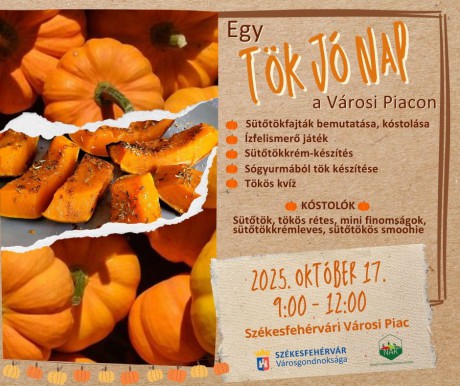 Sütőtökös nap lesz pénteken a Városi Piacon
