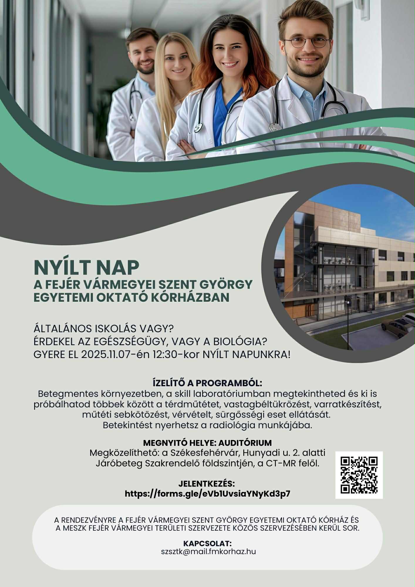 Ismét nyílt nap lesz általános iskolásoknak a Szent György Kórházban