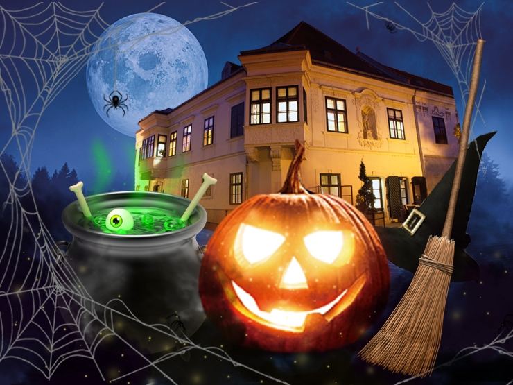 Kölyök Halloween az elvarázsolt Hiemer-házban