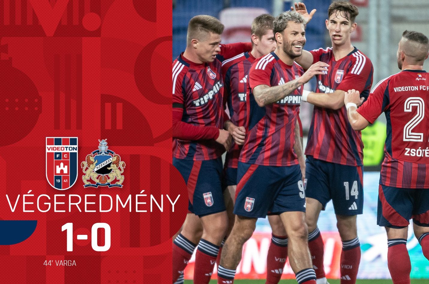 Végre három pontot szerzett a Vidi - győzelem a Szeged ellen a Sóstón