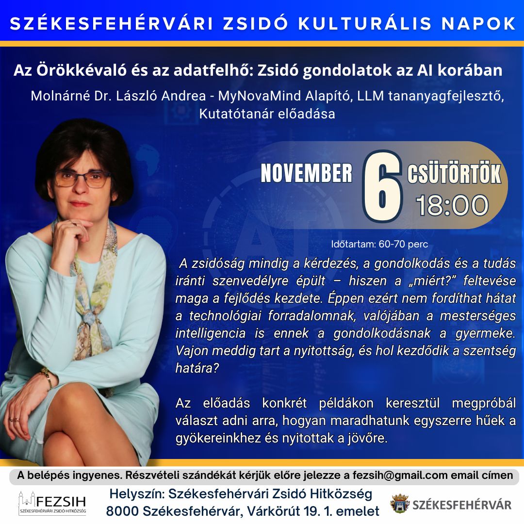 Zsidó kultúra hónapja Székesfehérváron - négy izgalmas esttel várnak