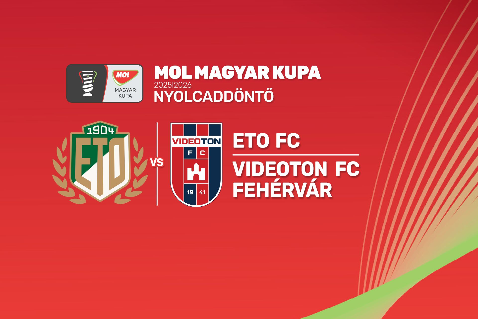 Az ETO FC lesz a Vidi ellenfele a MOL Magyar Kupa nyolcaddöntőjében