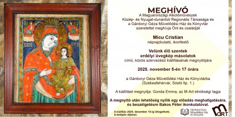 „Velünk élő szentek” – ikonkiállítás nyílik a Gárdonyiban