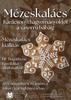 Már az ünnepi készülődésre hangol a Tolnai utcai könyvtár mézeskalácsos kiállítása