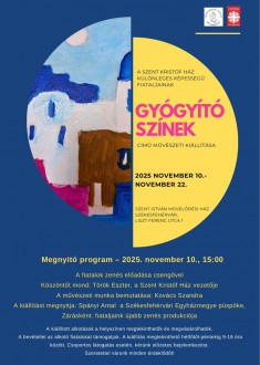 Hétfőn nyílik meg a Gyógyító színek kiállítás a Szent István Hitoktatási és Művelődési Házban