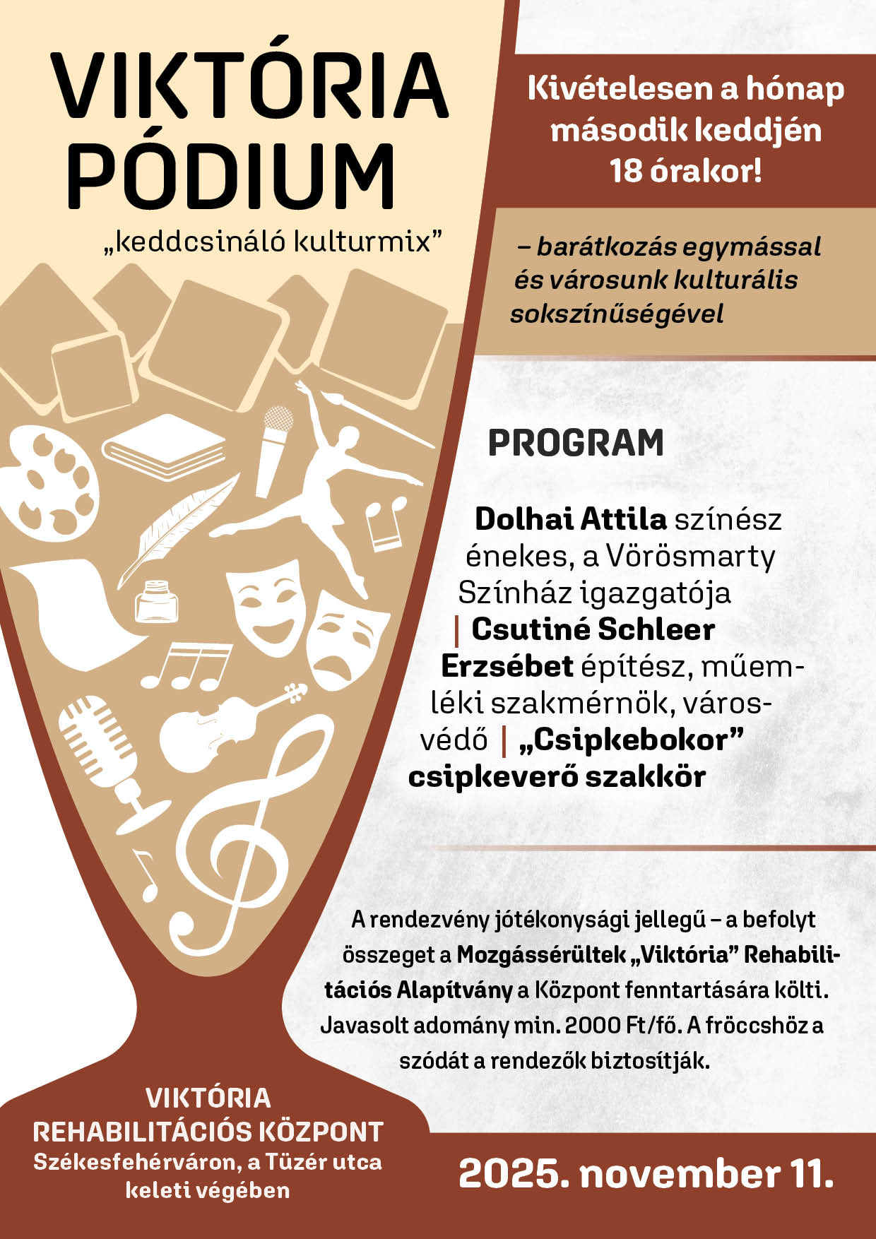 Viktória Pódium Dolhai Attilával a hónap második keddjén