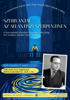 Irodalmi előadás Szerb Antalról és a mézeskalács-készítés titkai hétfőn a könyvtárban