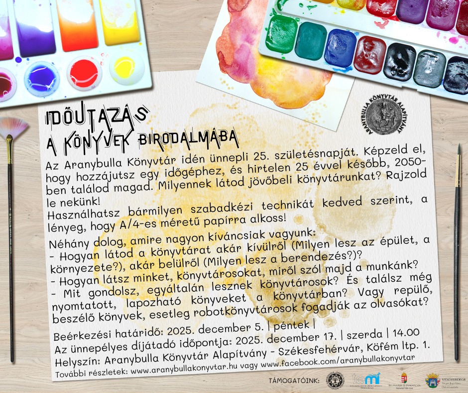 Milyen lesz az Aranybulla Könyvtár 25 év múlva? – rajzpályázat általános iskolásoknak