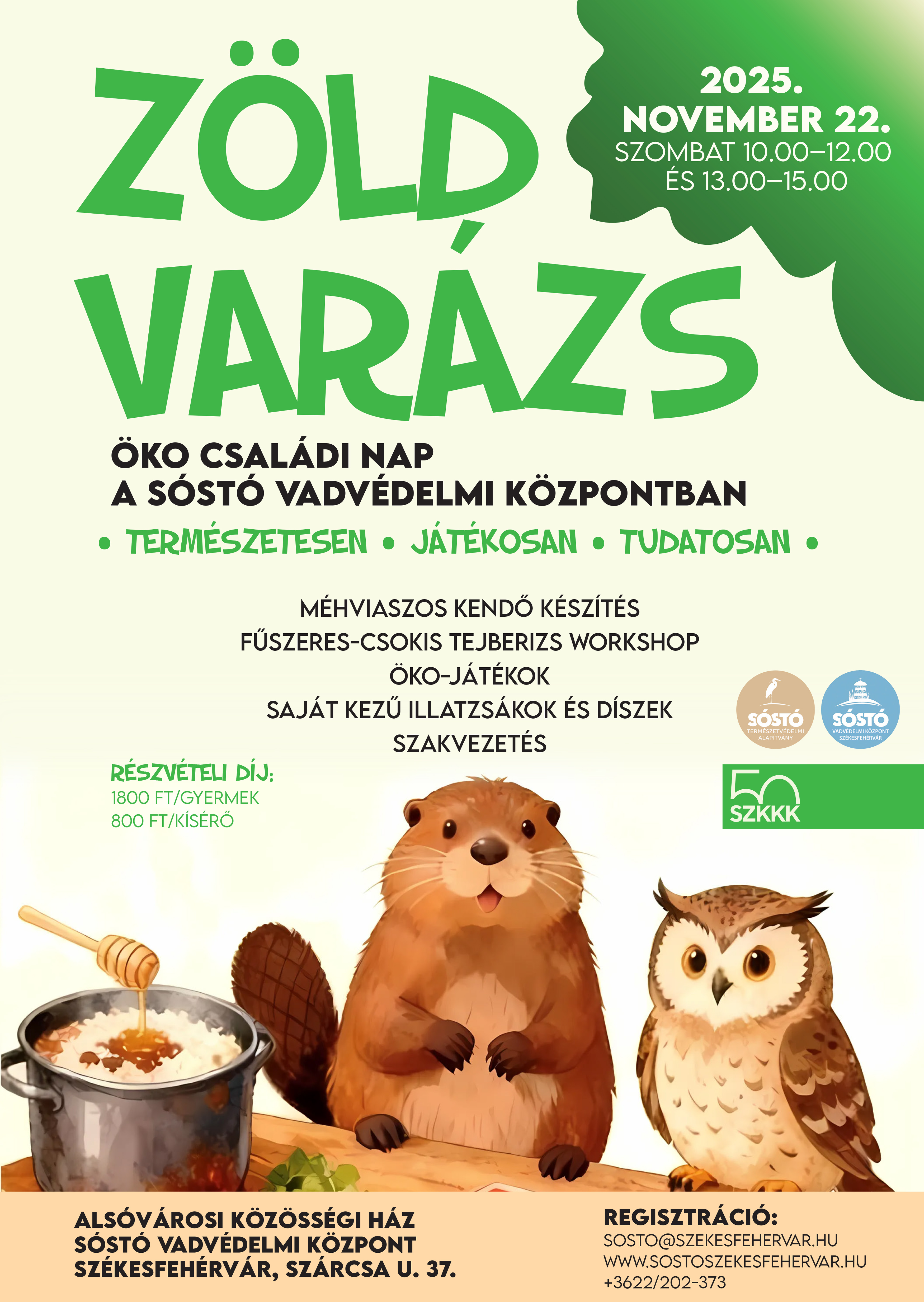 Zöld Varázs – Öko családi nap a Sóstó Vadvédelmi Központban