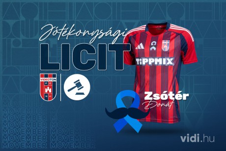 Zsótér Donát egyedi mecére licitálhatunk a Movember-kampány keretében