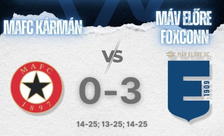 Simán győzött a Magyar Kupa nyolcaddöntőjében a MÁV Előre Foxconn