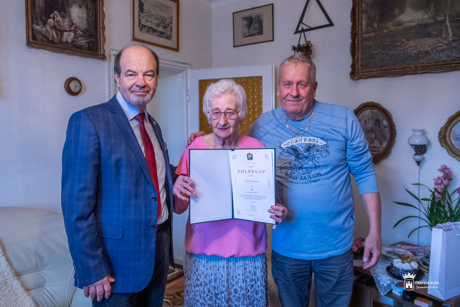 Mindig hű maradt Székesfehérvárhoz – a 90 éves Pálfi Gábornét köszöntötték