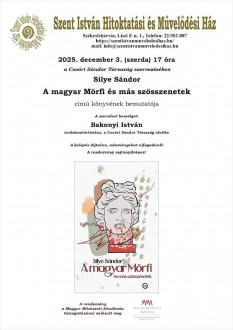A magyar Mörfi és más szösszenetek – könyvbemutató szerdán este a Szent István Művelődési Házban
