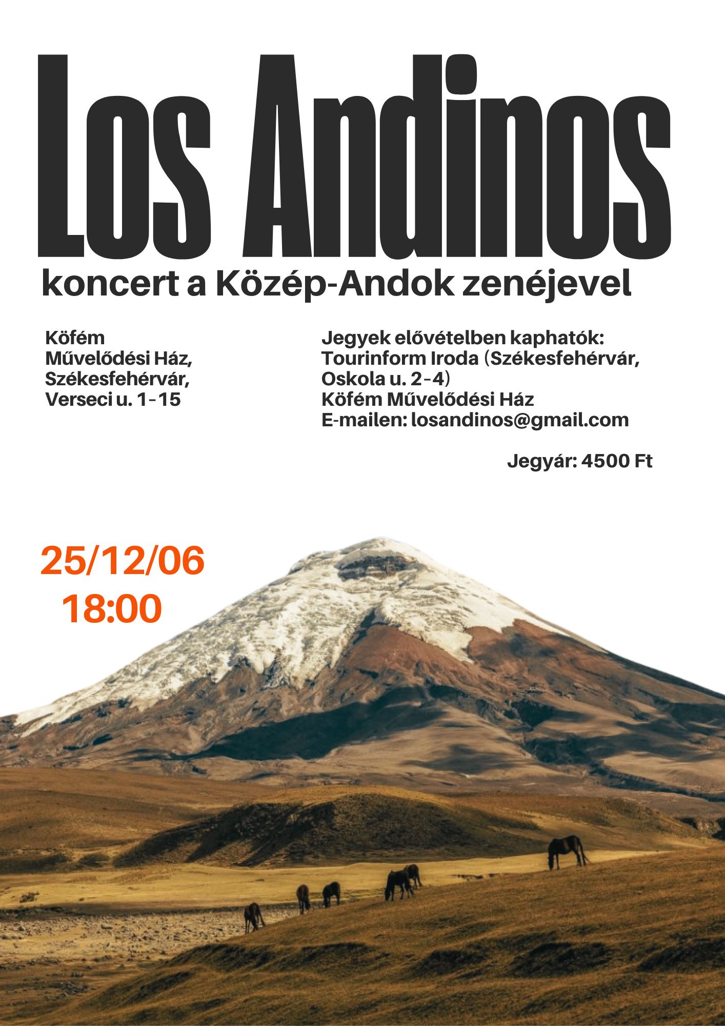 Új műsor a Los Andinos Együttessel - élőzenés koncert szombaton a Köfém Művelődési Házban