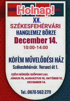 Székesfehérvári Hanglemez Börze lesz vasárnap a Köfém Művházban