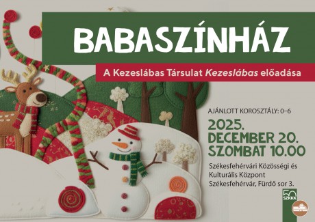 Élmény a legkisebbeknek! - babaszínház lesz december 20-án