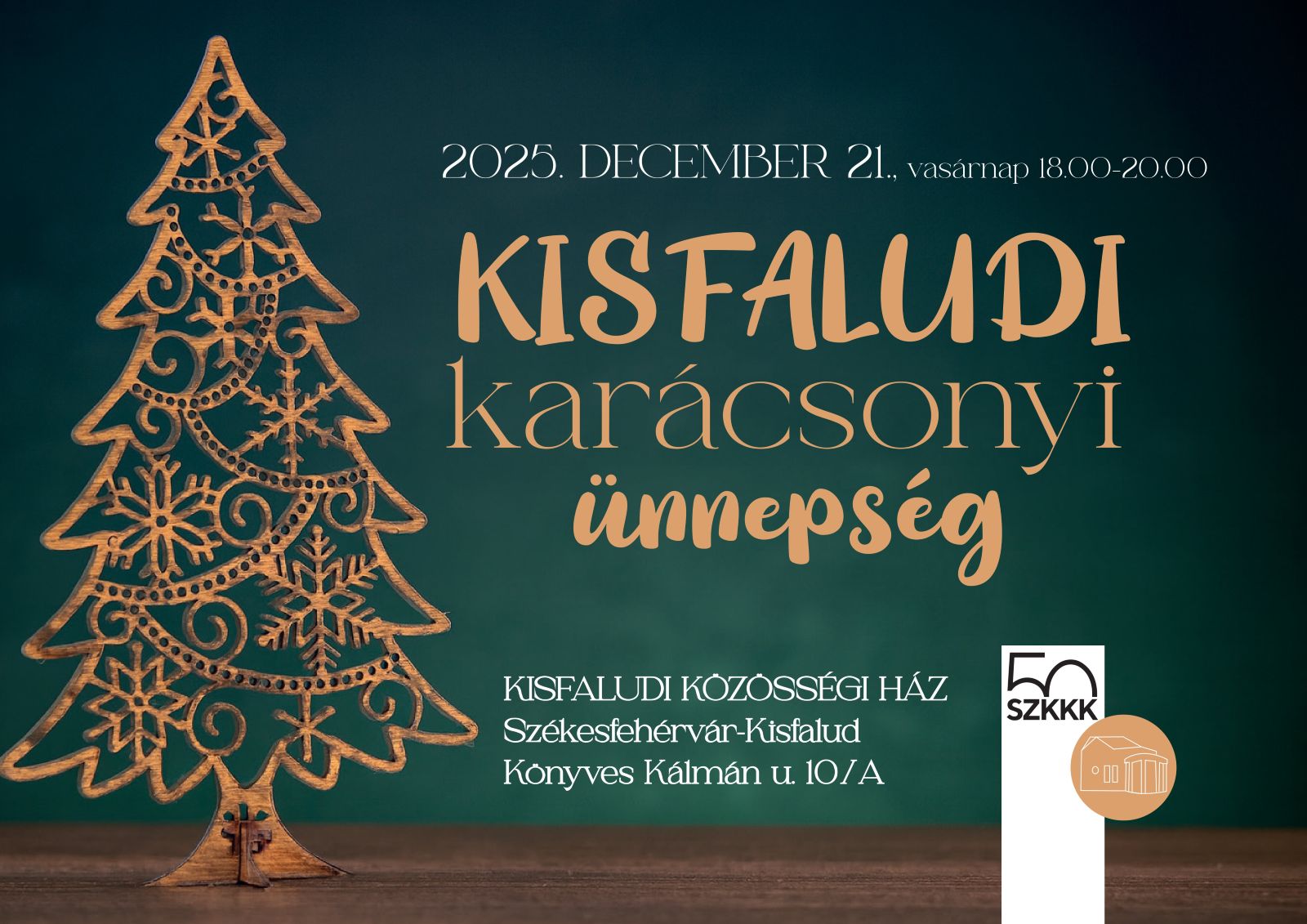 Karácsonyi ünnepséggel várja a városrészben élőket Kisfalud vasárnap