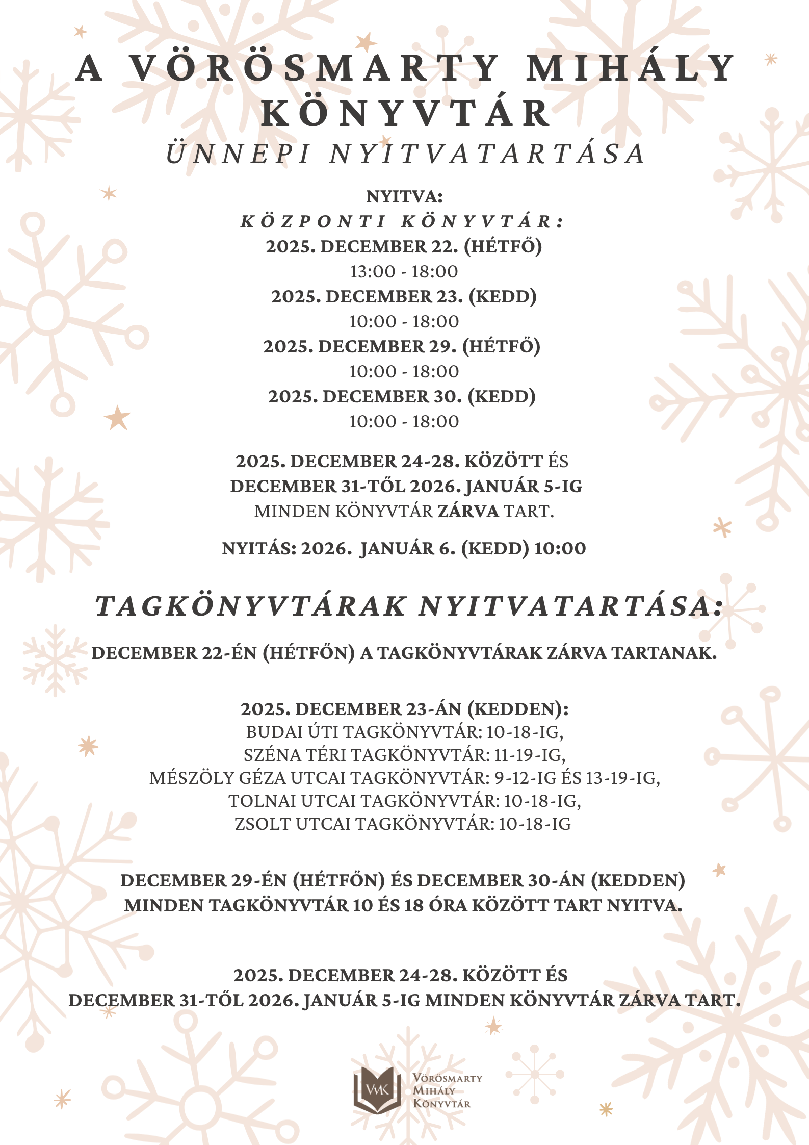 Így tartanak nyitva a székesfehérvári könyvtárak az ünnepi időszakban