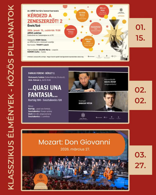 Klasszikus élmények, közös pillanatok - három koncert, amely összehoz
