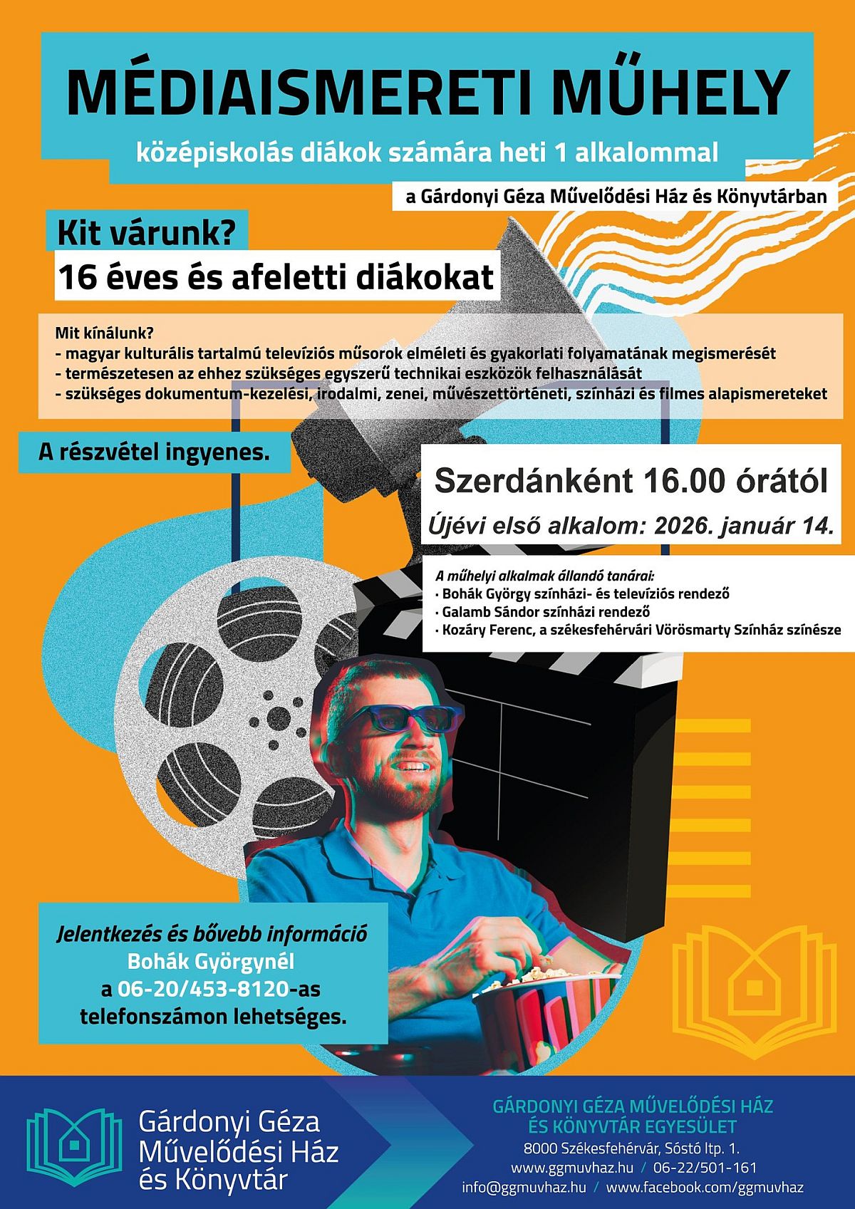 Érdekel a média? - lehetőség fiataloknak a Gárdonyi Géza Művház műhelyében