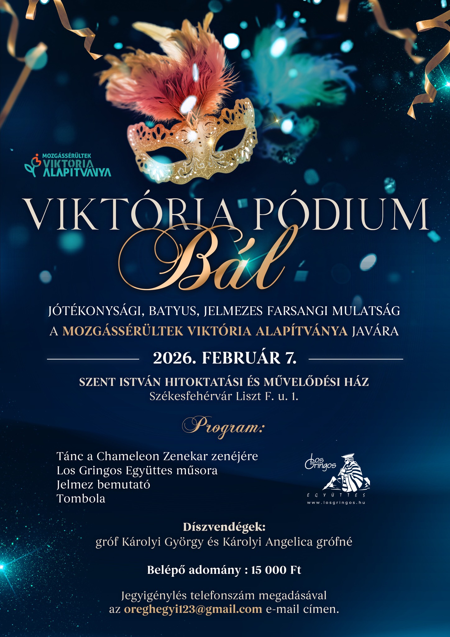 Viktória Pódium bál: jótékonysági farsangi mulatságot szervez az alapítvány februárban