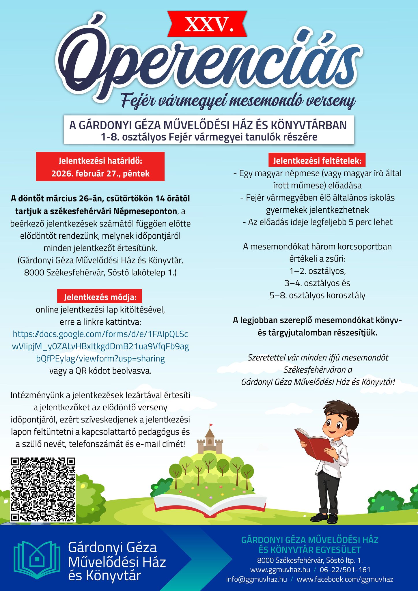 Mesemondó versenyt hirdetett a Gárdonyi Géza Művelődési Ház