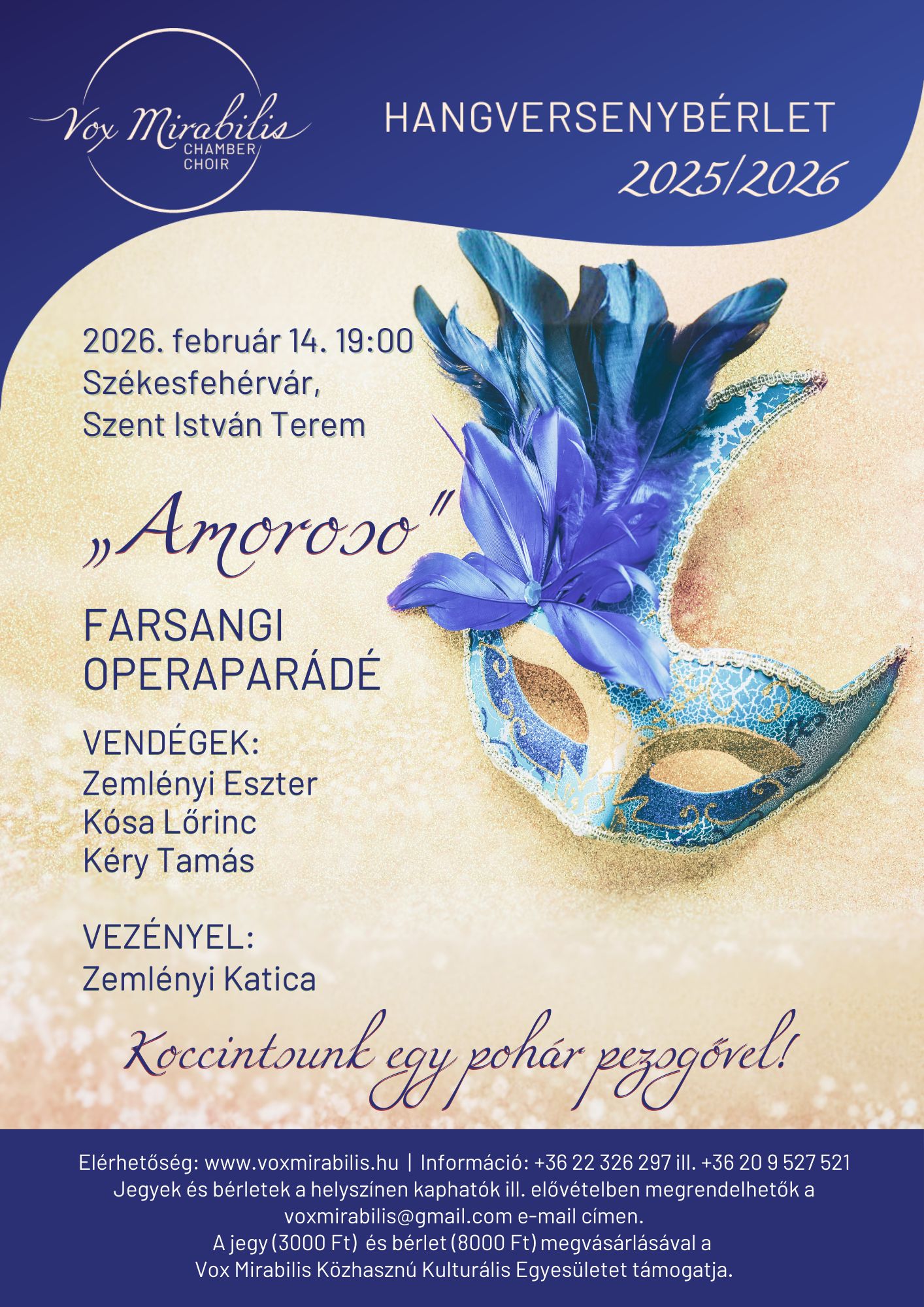 AMOROSO! - farsangi operaparádé a Vox Mirabilis Kórussal