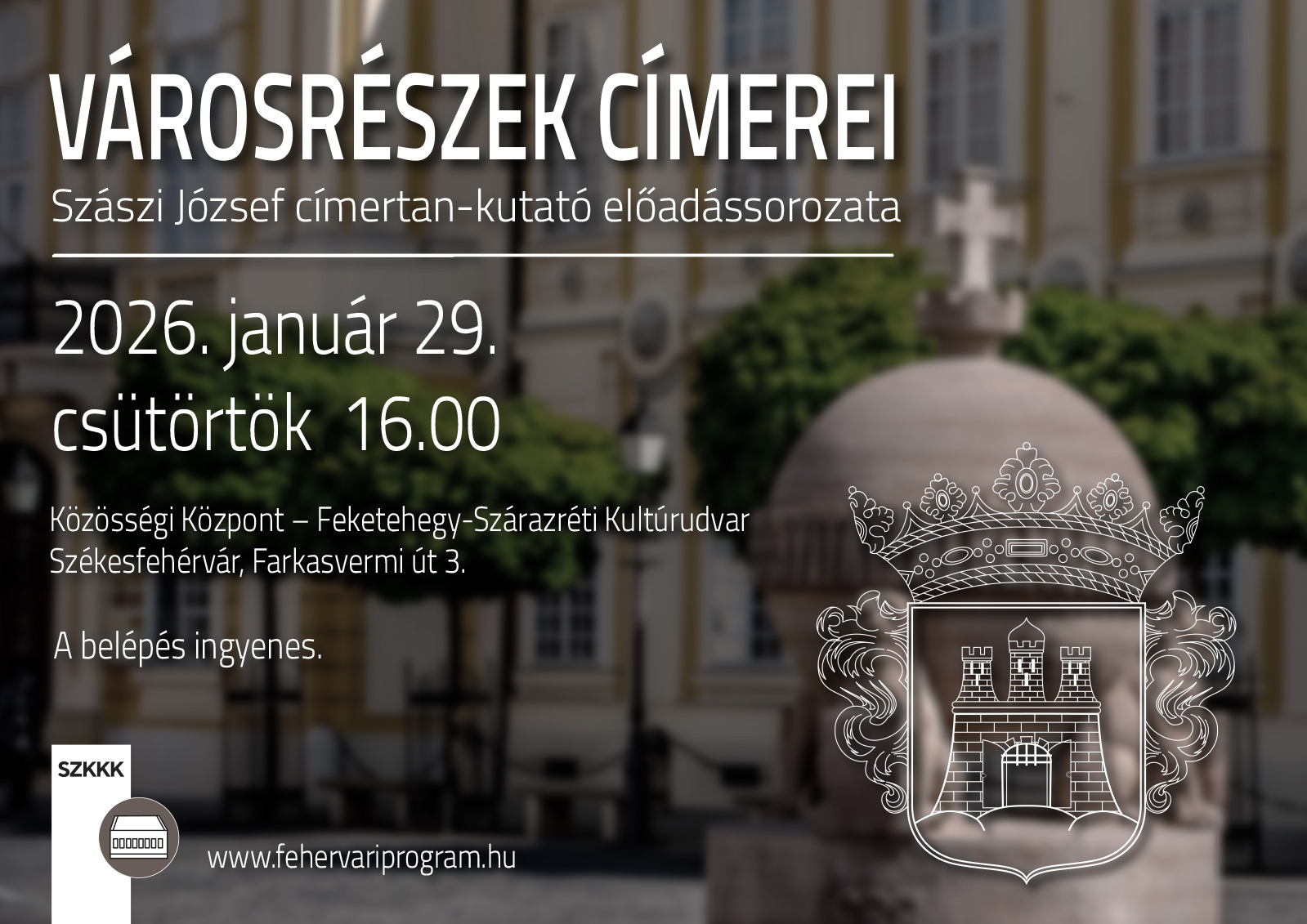 Városrészek címerei - új előadássorozat indul Székesfehérváron