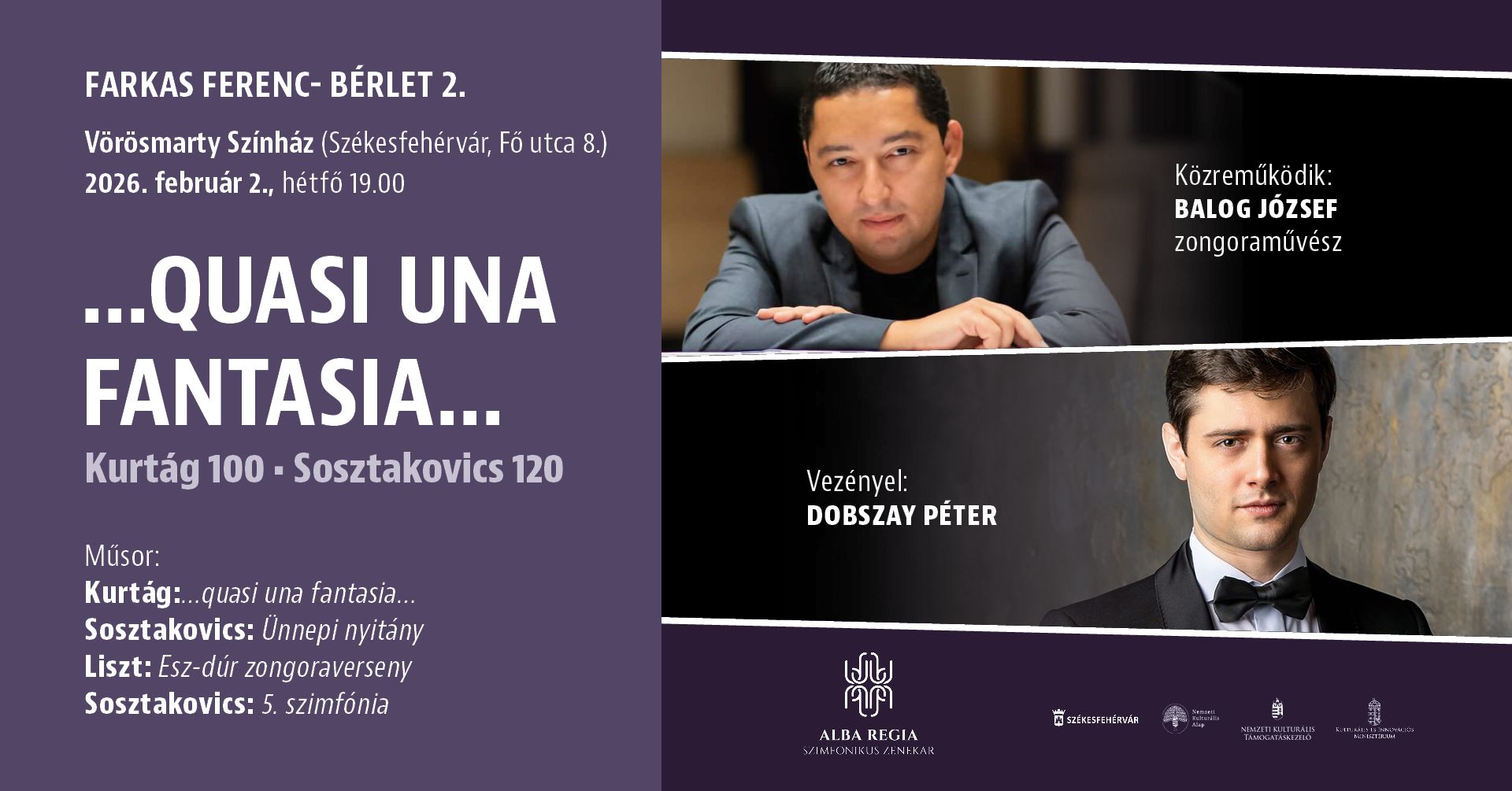 Zenei fantázia, nagy érzelmek – különleges koncert Székesfehérváron