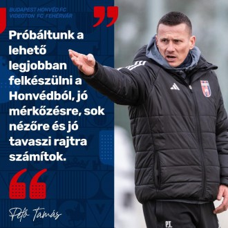 A Honvéd FC otthonában kezdi a Videoton a tavaszi idényt
