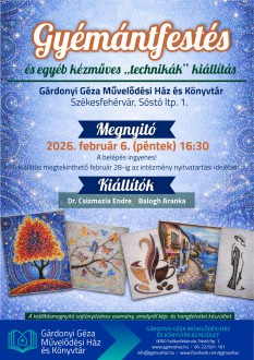 Kapu egy különleges, csillogó világra – gyémántfestés-kiállítás nyílik a Gárdonyi Géza Művelődési Házban