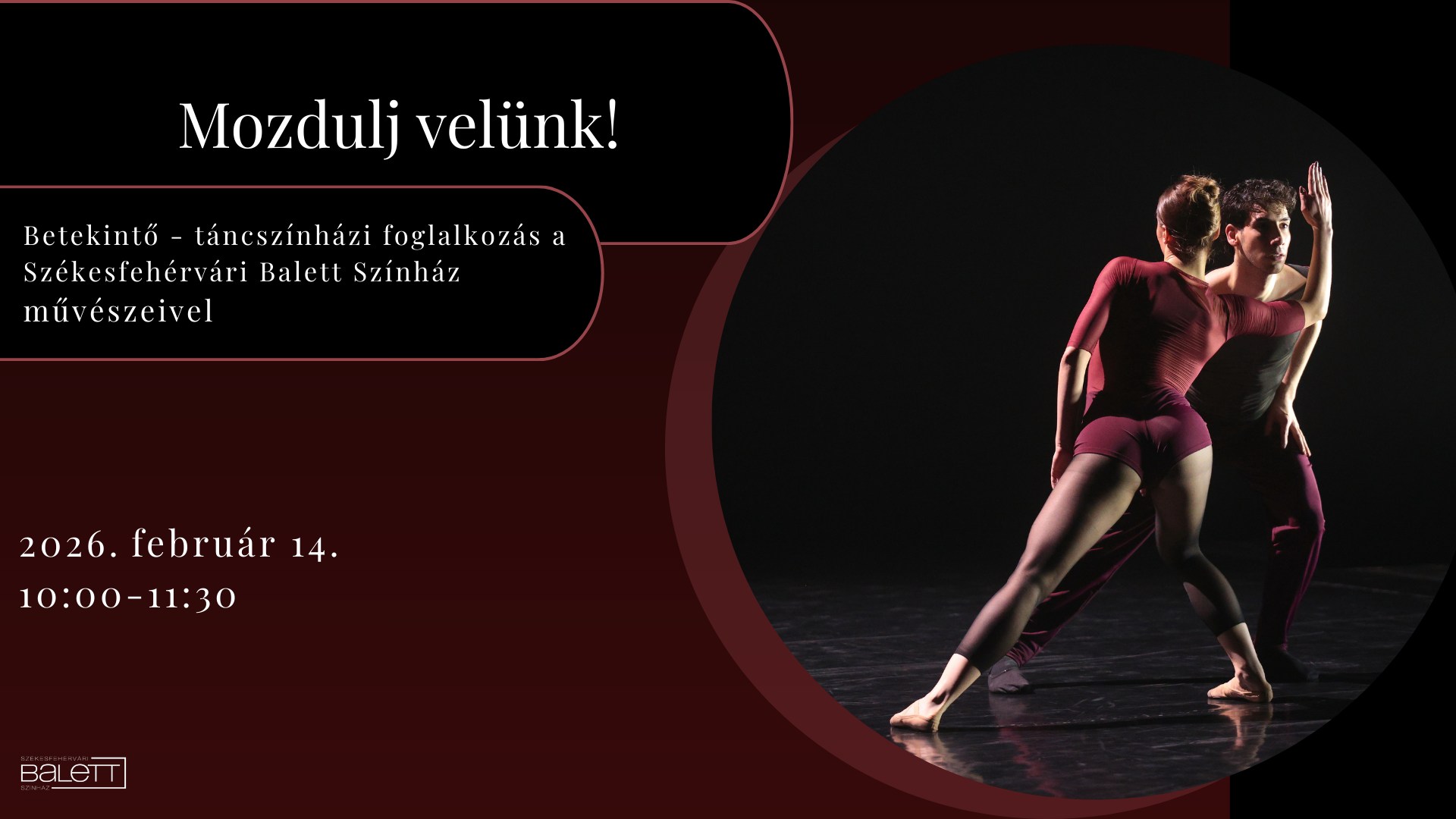 Betekintő – táncszínházi foglalkozás a Székesfehérvári Balett Színház művészeivel